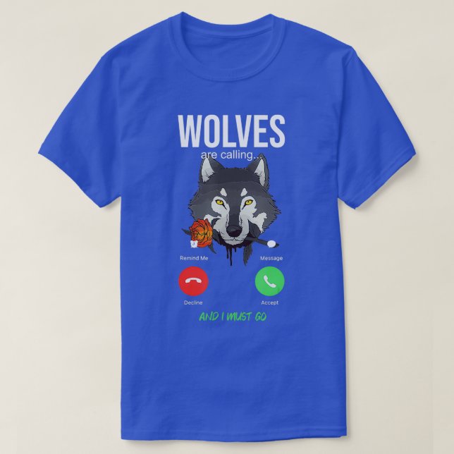 Camiseta Los lobos llaman a Wolf Lover Furry (Diseño del anverso)