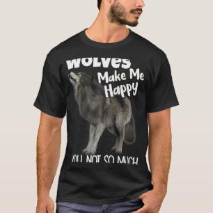 Camiseta Los lobos me hacen feliz no tanto Wolf Raglan