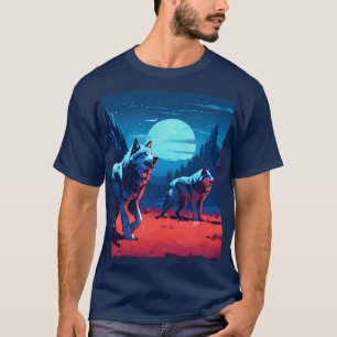 Camiseta Los lobos que dominan la noche
