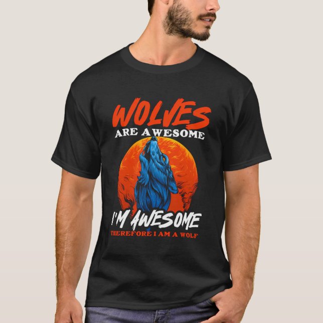 Camiseta Los lobos salvajes de animales lobos son un animal (Anverso)