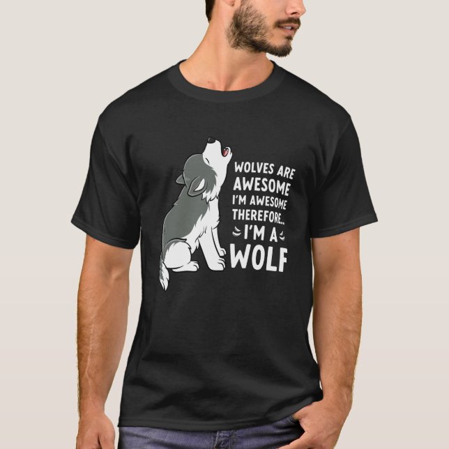 Camiseta Los lobos son increíbles soy increíble lobo divert (Anverso)