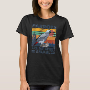 Camiseta Los loros de loro retro son mi animal espiritual