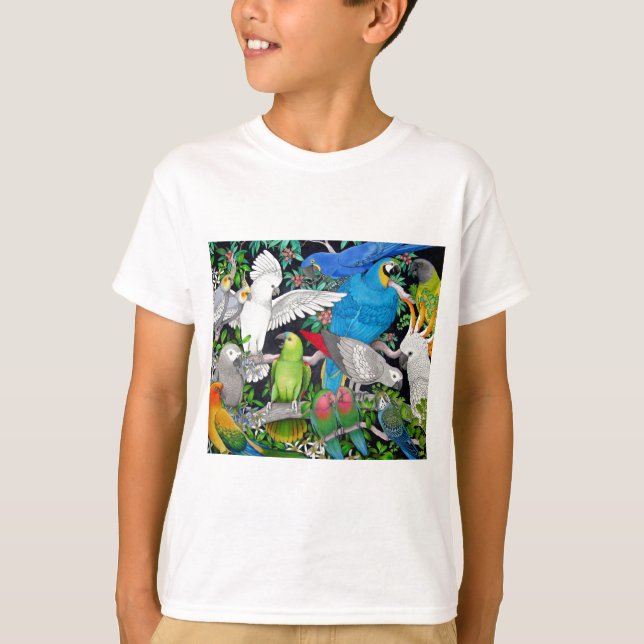Camiseta Los loros del mundo (Anverso)