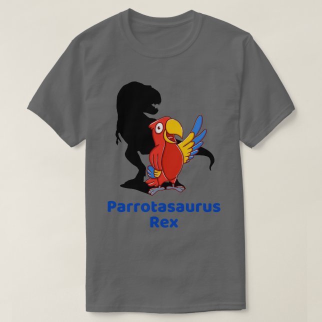 Camiseta Los loros son sólo dinosaurios modernos (Diseño del anverso)