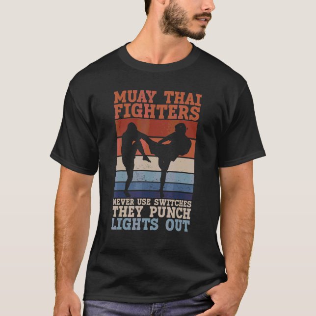 Camiseta Los luchadores tailandeses muay nunca usan interru (Anverso)