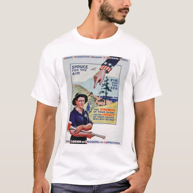 Camiseta Los madereros y los lañadores ayudan al esfuerzo (Anverso)