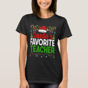 Camiseta Los maestros favoritos de Santa Navidad divertida 