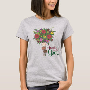 Camiseta Los Maestros Nos Ayudan A Crecer Camisas Florales