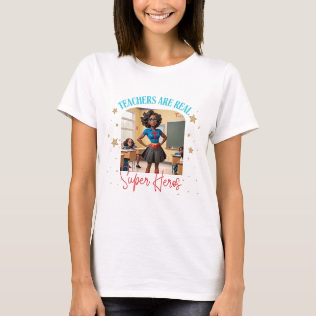 Camiseta Los maestros son héroes reales Día de Agradecimien (Anverso)