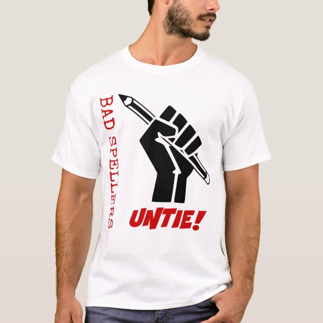 Camiseta ¡Los malos abecedarios desatan! Humor aumentado de (Anverso)