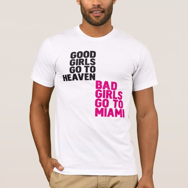 Camiseta Los malos chicas van a Miami (Anverso)