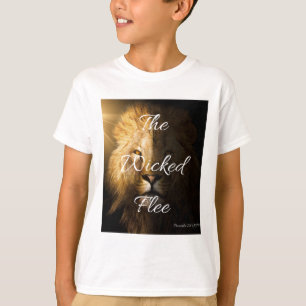 Camiseta Los malvados proverbios de la huida 28:1 KJV Boy's