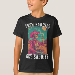 Camiseta Los malvados se ponen tristes Calavera de vaquero 