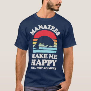 Camiseta Los manatíes me hacen feliz Sunset Retro para los 