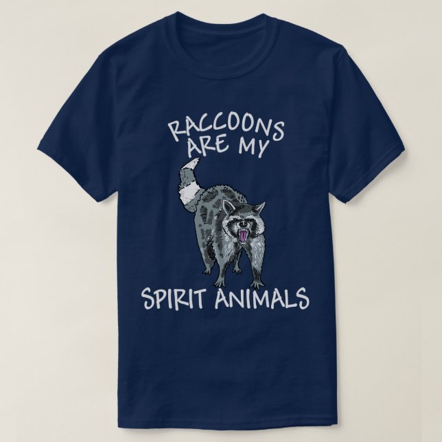 Camiseta Los mapaches son mis animales espirituales (Diseño del anverso)