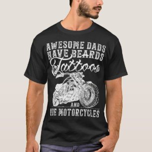 Camiseta Los Maravillosos Dads Tienen Tattoo Beards En Moto