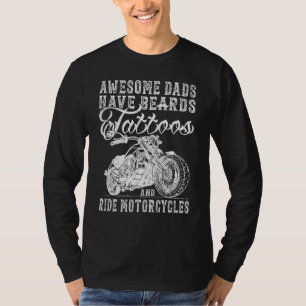 Camiseta Los Maravillosos Dads Tienen Tattoo Beards En Moto