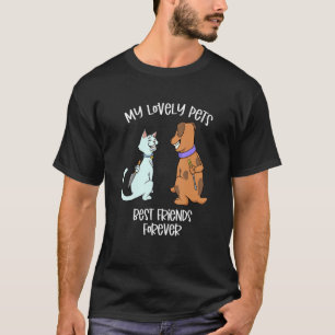 Camiseta Los mascotas Se Aman Unos A Otros Gatos Y Perros