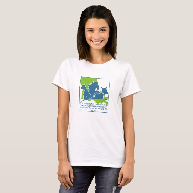 Camiseta Los mascotas son humanizadores. (Anverso completo)