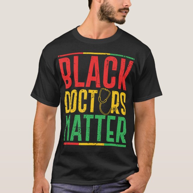 Camiseta Los Médicas Negros Importan - Médica Médico Pro-Bl (Anverso)