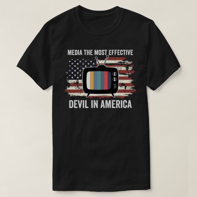Camiseta Los medios más eficaces del mal en Estados Unidos (Diseño del anverso)