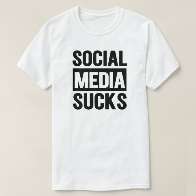 CAMISETA LOS MEDIOS SOCIALES SUCEDEN | REDES SOCIALES ANTI (Diseño del anverso)