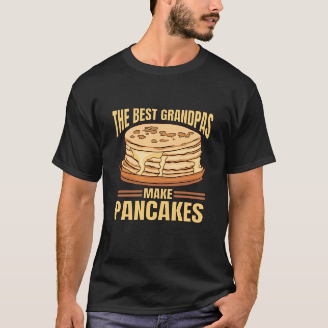 Camiseta Los mejores abuelitos hacen panqueques panqueques (Anverso)