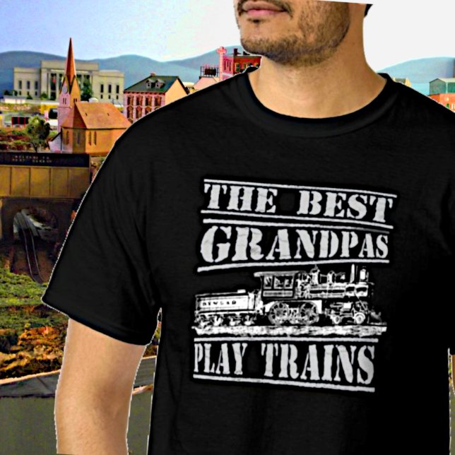 Camiseta Los mejores abuelitos juegan trenes y el abuelo de (Subido por el creador)