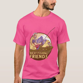 Camiseta Los mejores amigos de la pesca Los mejores amigos 