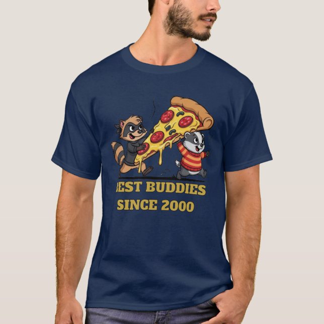 Camiseta Los mejores amigos de Raccoon y Badger (Anverso)