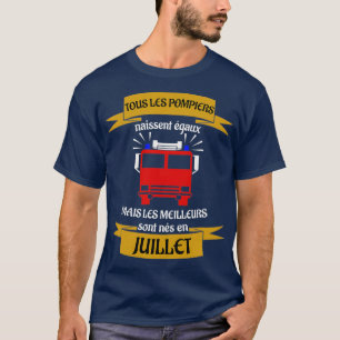 Camiseta Los mejores bomberos nacieron en julio 