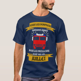 Camiseta Los mejores bomberos nacieron en julio