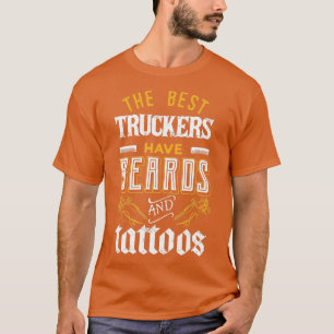Camiseta Los mejores camioneros tienen barba attoos camione