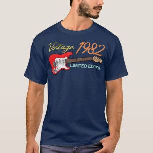 Camiseta Los mejores de 1982 Amantes de Guitarra Cumpleaños