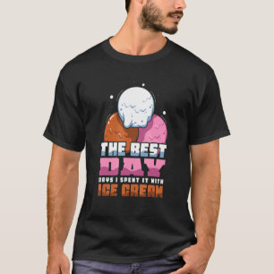 Camiseta Los mejores días lo pasé con helado
