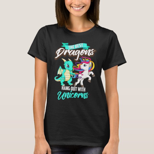Camiseta Los Mejores Dragones Se Defienden Con La Escuadrón (Anverso)