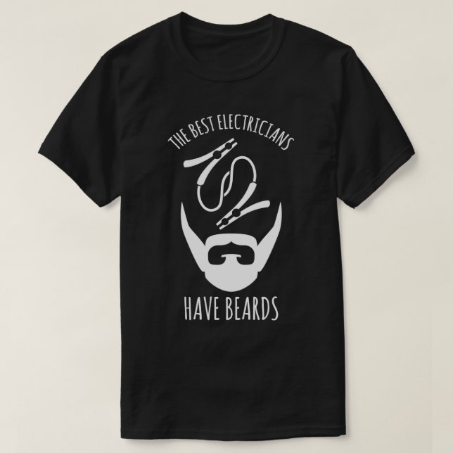 Camiseta Los Mejores Electricistas Tienen Barba 2 (Diseño del anverso)