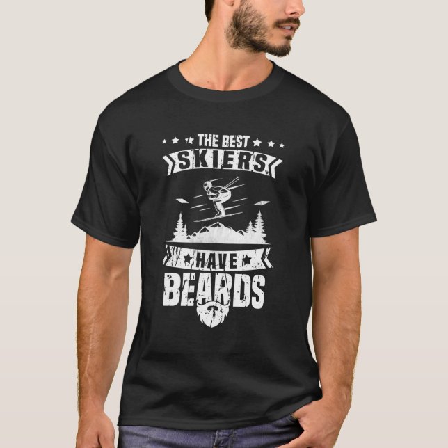 Camiseta Los Mejores Esquiadores Disponen De Beards Ski Mou (Anverso)