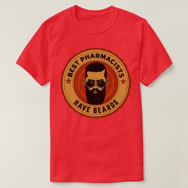 Camiseta Los mejores farmacéuticos tienen barba (Diseño del anverso)