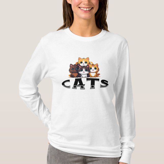 Camiseta Los mejores gatos (Anverso)