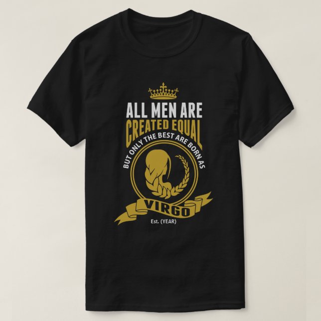 Camiseta Los mejores hombres nacen como virgo (Diseño del anverso)