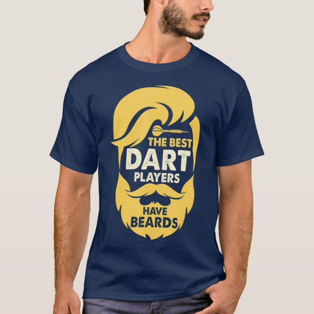 Camiseta Los Mejores Jugadores De Dart Tienen Barba (Anverso)