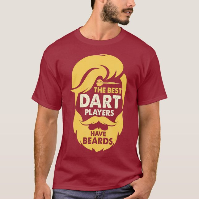 Camiseta Los Mejores Jugadores De Dart Tienen Barba (Anverso)