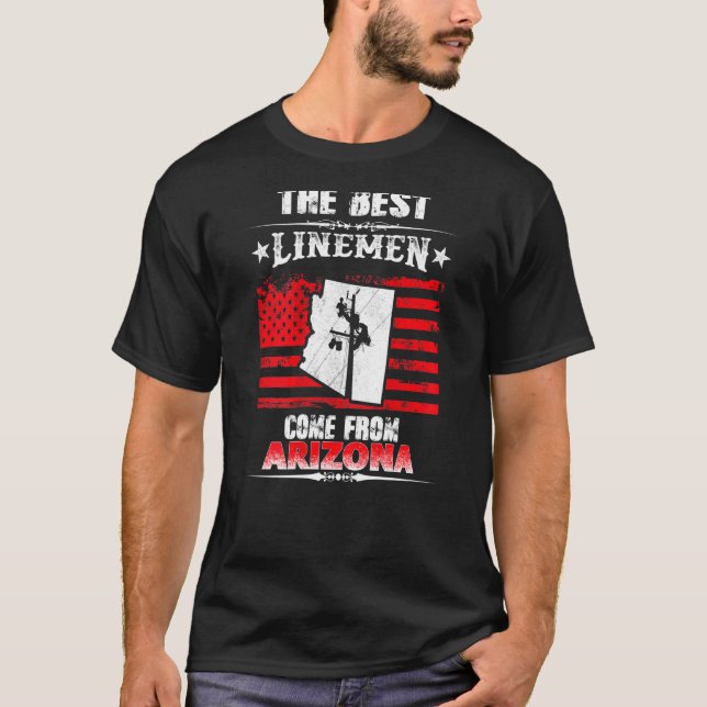 Camiseta Los Mejores Linemen Provienen De Arizona Lineman (Anverso)