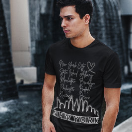 Camiseta Los mejores lugares para visitar en Nueva York art