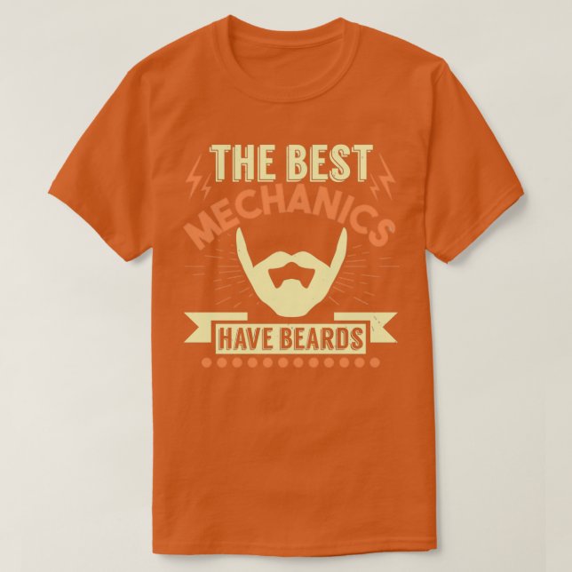 Camiseta Los mejores mecánicos tienen barba 2 (Diseño del anverso)
