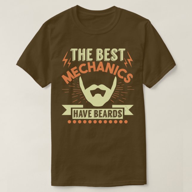 Camiseta Los mejores mecánicos tienen barba 3 (Diseño del anverso)