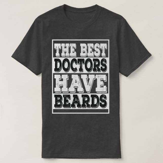 Camiseta los mejores médicas con barba (Diseño del anverso)