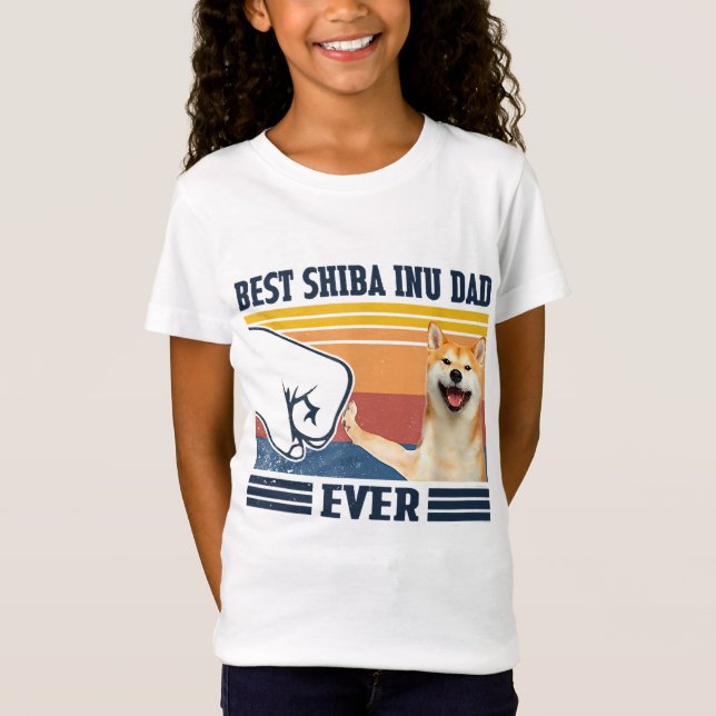 Camiseta Los mejores Navidades del Día del Padre Inu Shiba (Anverso)