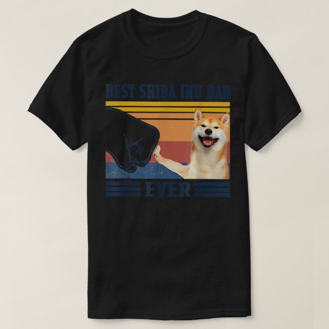Camiseta Los mejores Navidades del Día del Padre Inu Shiba  (Diseño del anverso)